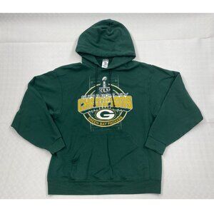 Vintage NFL Green Bay Packers Super Bowl XLV Hoodie Jerzees Sweatshirt Men's L